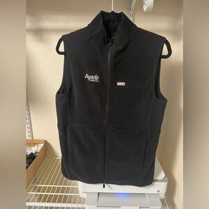 Figs fleece vest, Black, Aya logo embroidered, size M